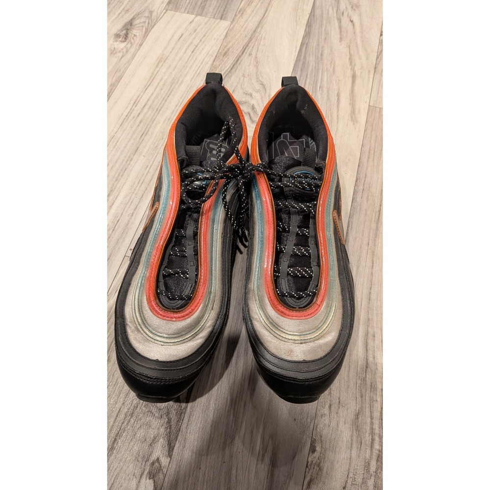 Nike Air Max 97 Black Silver Teal Neon CI1501-001 Men's Size 14 US